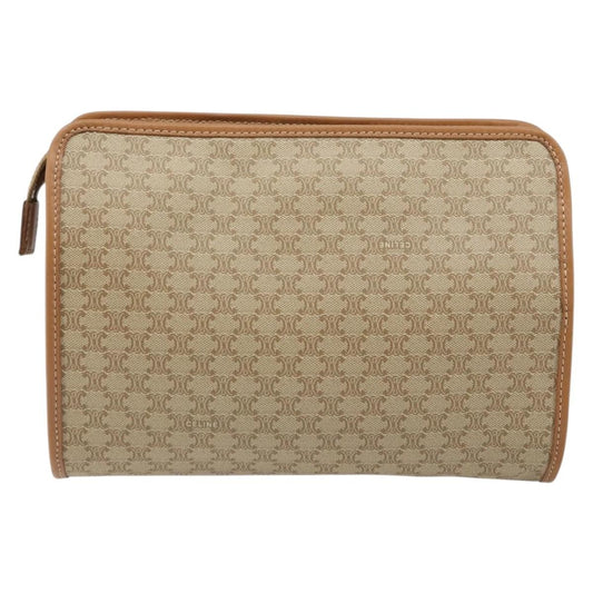 Celine Macadam Pochette Classic, BEIGE, CANVAS, Clutche & pouche