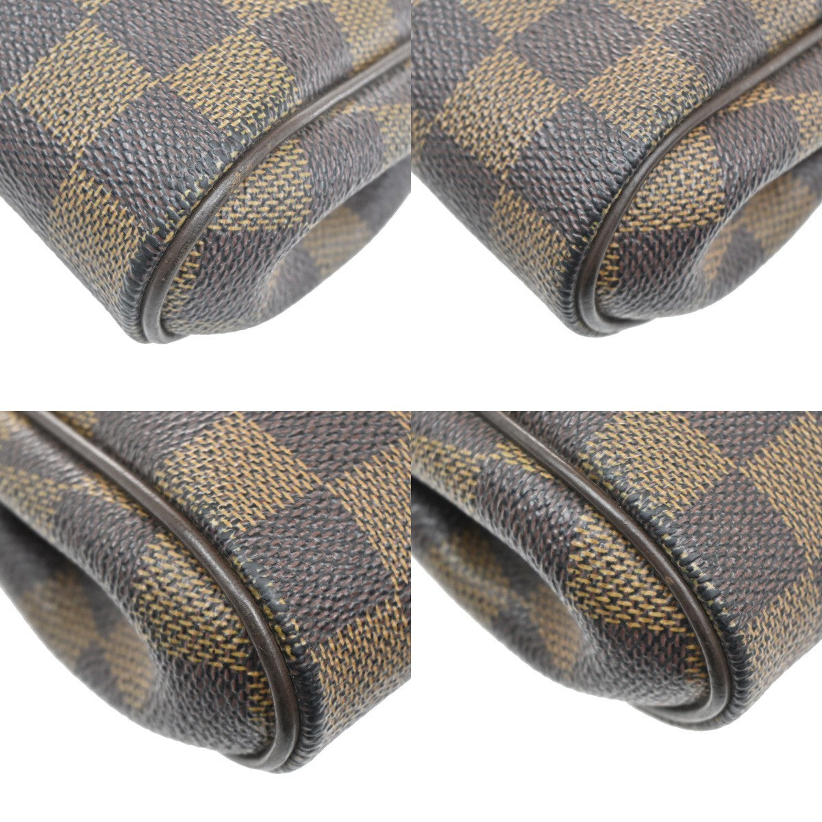 Louis Vuitton Eva Handbag Damier, BROWN, CANVAS, Clutche & pouche