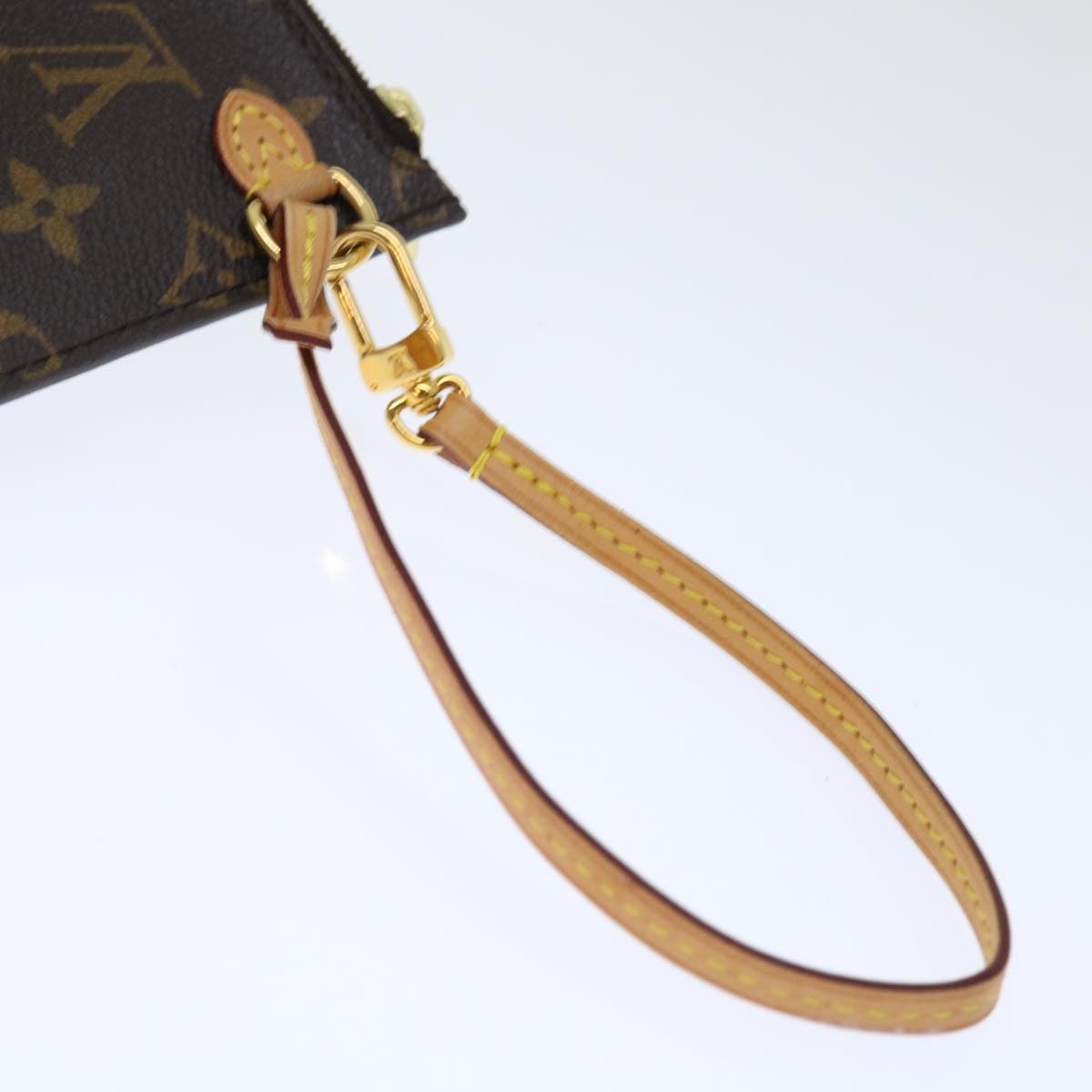 Louis Vuitton Neverfull Pochette Monogram Canvas, BROWN, CANVAS, Clutche & pouche