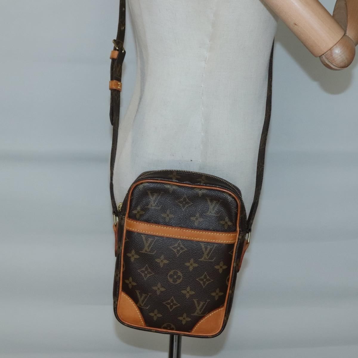 Louis Vuitton Danube 15 Crossbody Bag Monogram Canvas, BROWN, CANVAS, Crossbody bag