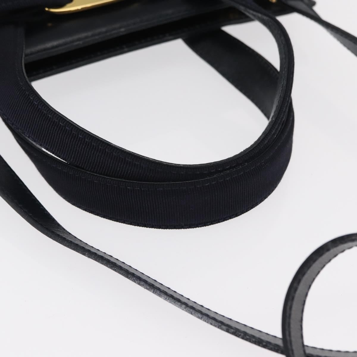 Salvatore Ferragamo Convertible Vara Bow Tote Leather, NAVY, LEATHER, Handbag