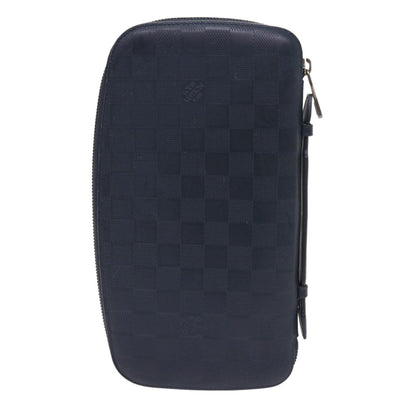 Louis Vuitton Organiser Atholl Leather, BLACK, LEATHER, Clutche & pouche