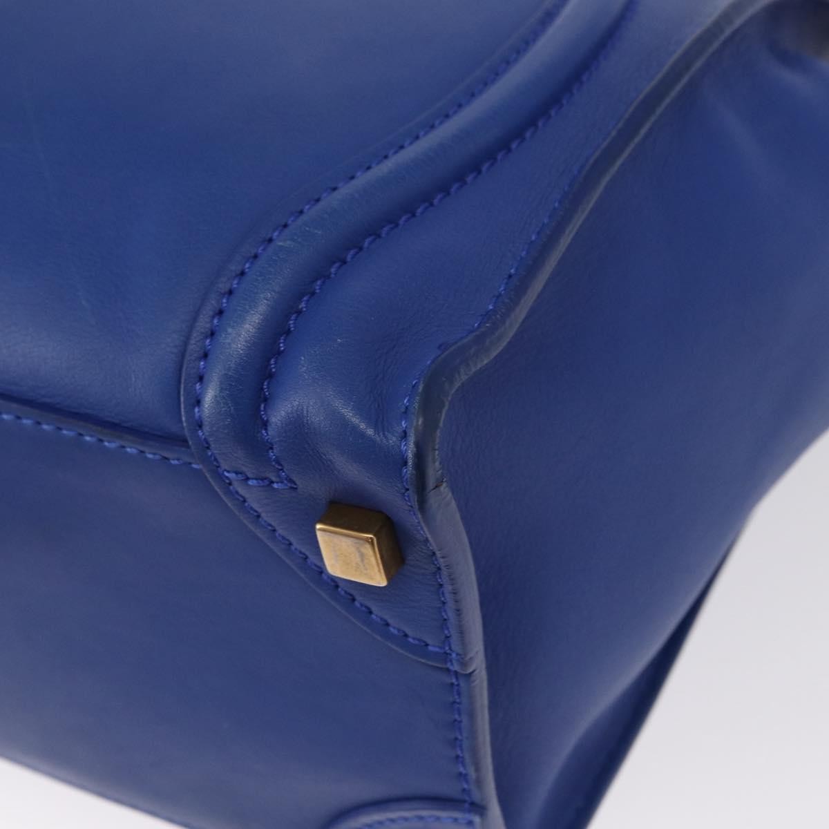 Celine Luggage Bag Smooth Leather, BLUE, LEATHER, Handbag