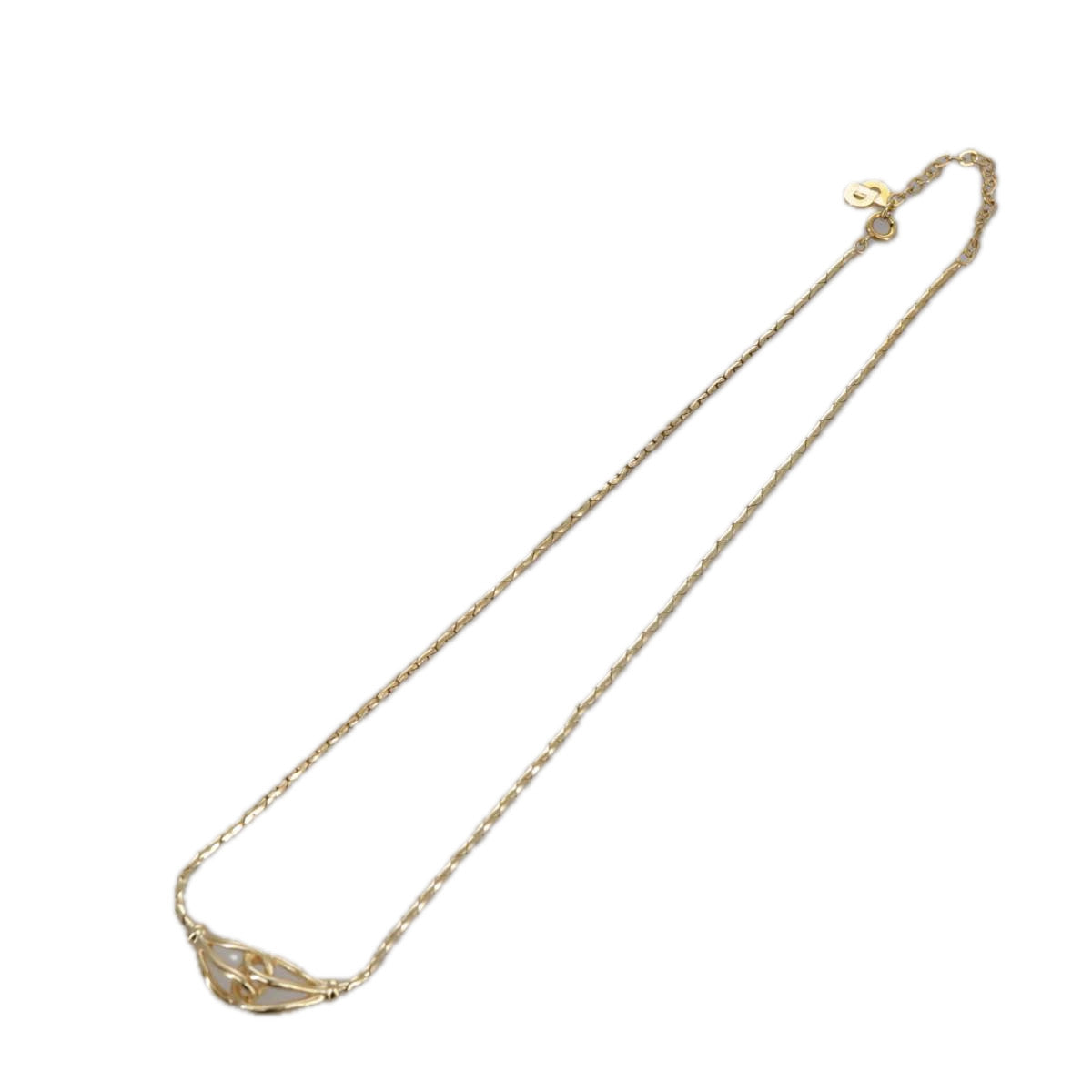 Christian Dior Vintage CD Jumbo chain necklace Metal, GOLD, METAL, Necklace