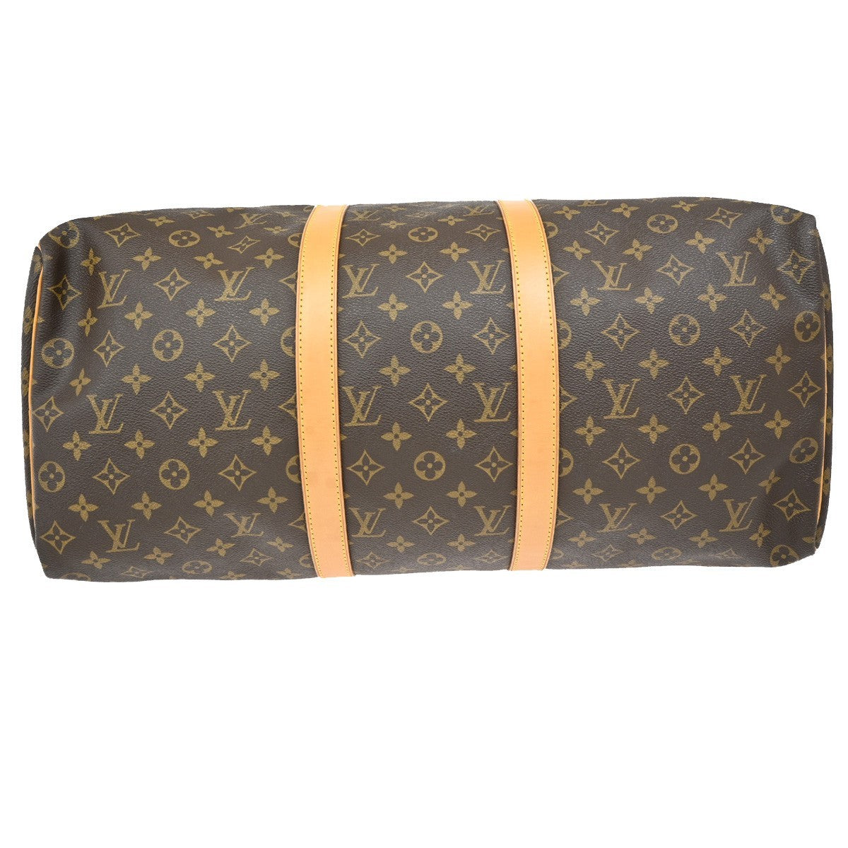 Louis Vuitton Keepall Bag Monogram Canvas, BROWN, CANVAS, Travel bag