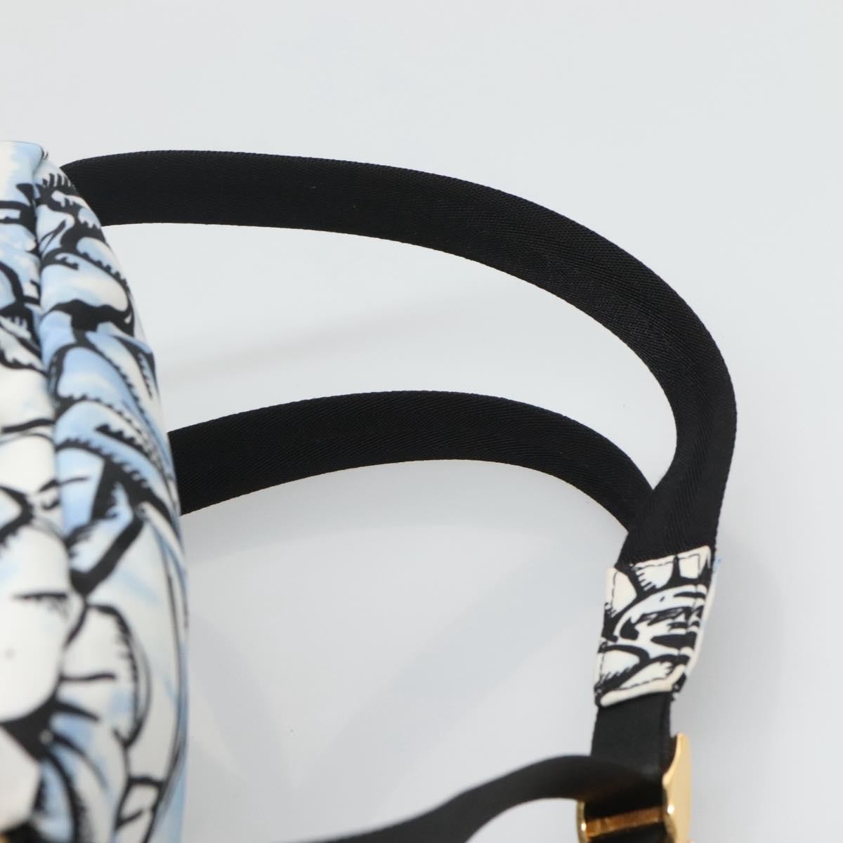 Fendi Baguette Backpack Printed Nylon, BLUE, NYLON, Backpack