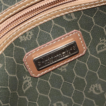 Christian Dior Vintage Honeycomb Handbag Canvas Leather, BLACK, CANVAS, Handbag