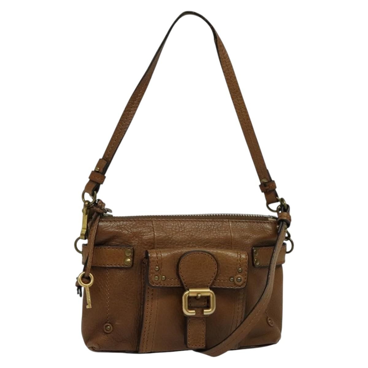 Chloe Vintage Tote bag Leather, BROWN, LEATHER, Shoulder bag