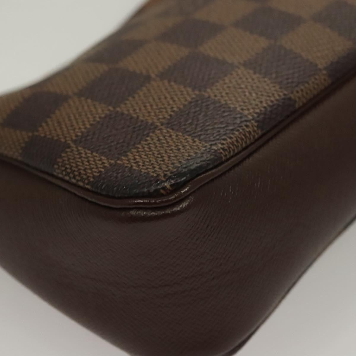 Louis Vuitton Trousse Make Up Bag Damier, BROWN, CANVAS, Clutche & pouche