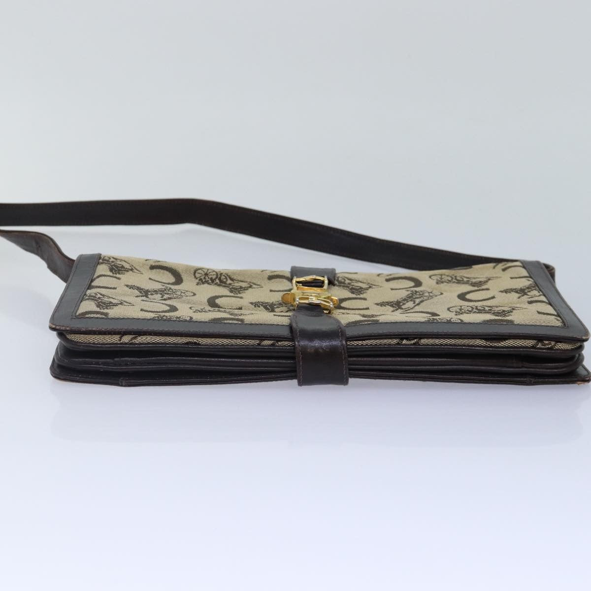 Celine Sulky Clutch Bag Canvas, BEIGE, CANVAS, Clutche & pouche