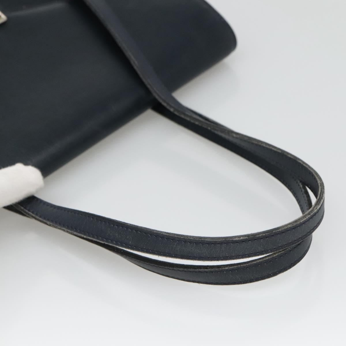 Christian Dior Vintage Handbag Leather, NAVY, LEATHER, Handbag