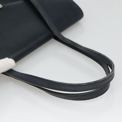 Christian Dior Vintage Handbag Leather, NAVY, LEATHER, Handbag