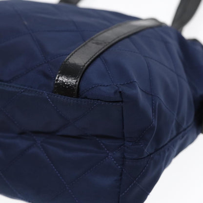 Prada Vintage Shoulder Bag Quilted Tessuto, NAVY, NYLON, Shoulder bag