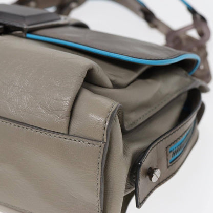 Balenciaga Cherche Midi Chain Shoulder Bag Leather, GRAY, LEATHER, Shoulder bag