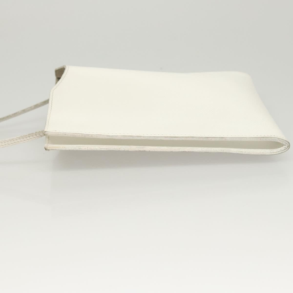 Hermes Onimaitou Handbag Leather, WHITE, LEATHER, Handbag