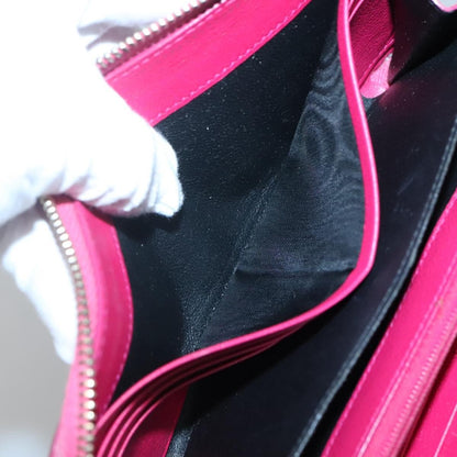 Saint Laurent Zipped Bifold Wallet Leather, PINK, LEATHER, Wallets