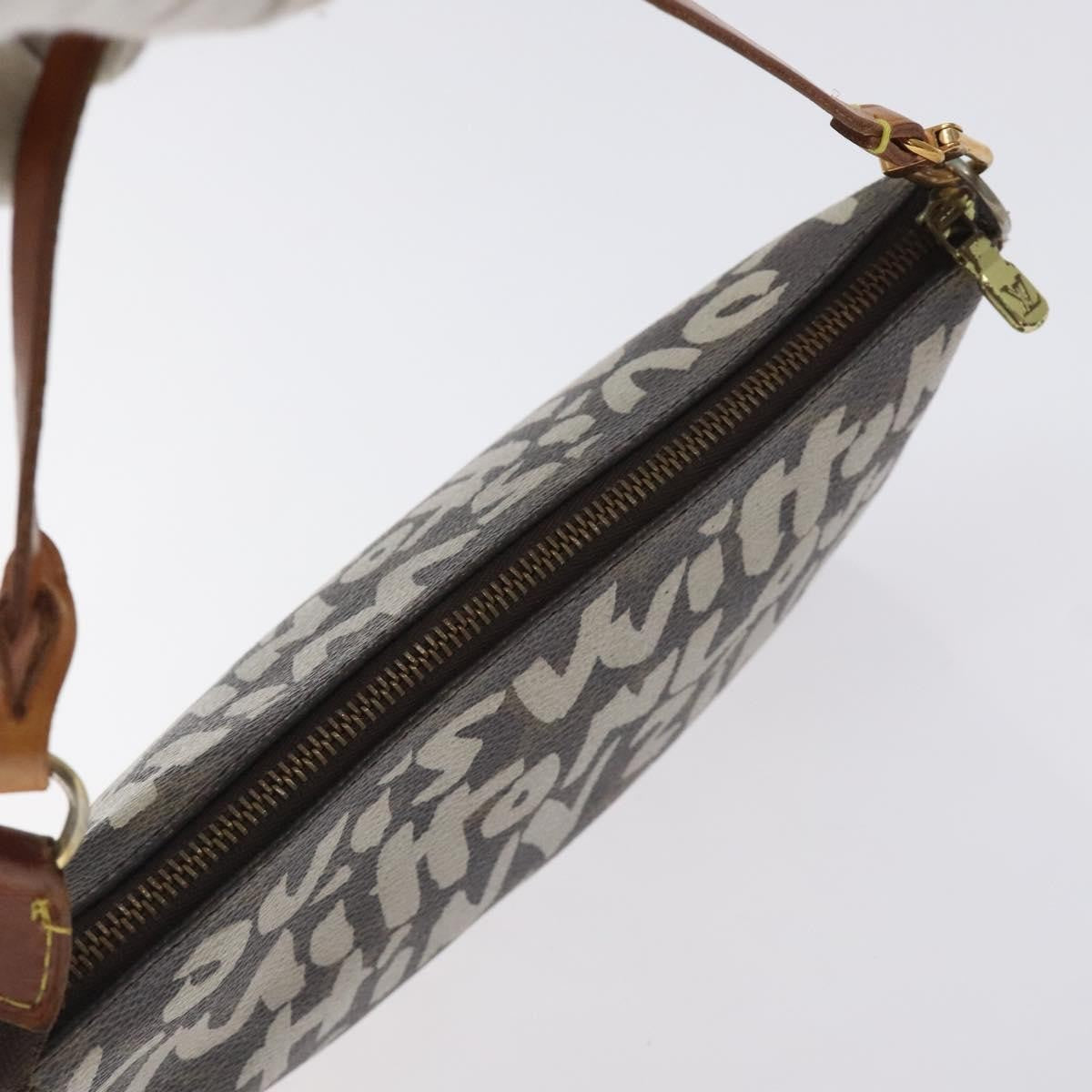 Louis Vuitton Pochette Accessoires Limited Edition Monogram Graffiti, BROWN, CANVAS, Clutche & pouche