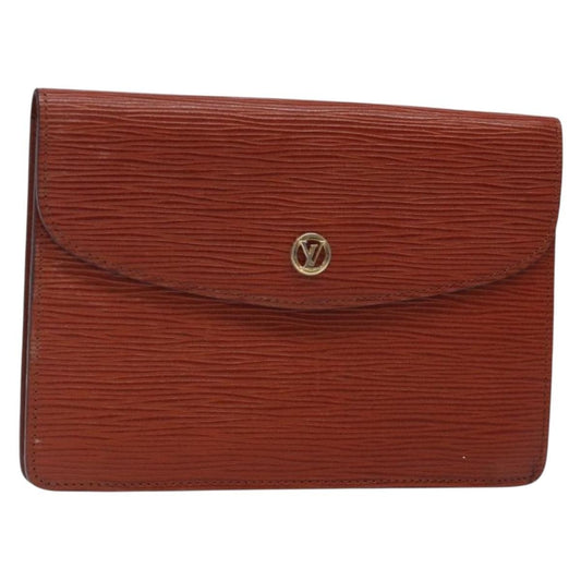 Louis Vuitton Vintage Montaigne Clutch Epi Leather, BROWN, LEATHER, Clutche & pouche