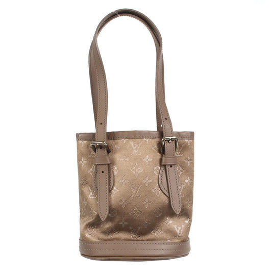 Louis Vuitton Bucket Bag Monogram Satin, BROWN, SATIN, Handbag