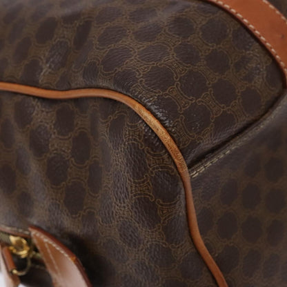 Celine Macadam Handbag Macadam with leather, BROWN, CANVAS, Handbag