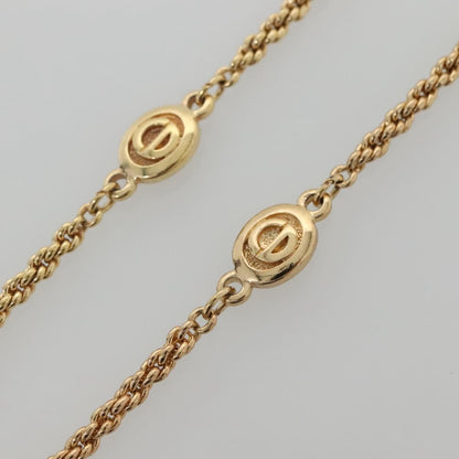 Christian Dior CD Round Pendant Necklace Metal, GOLD, METAL, Necklace