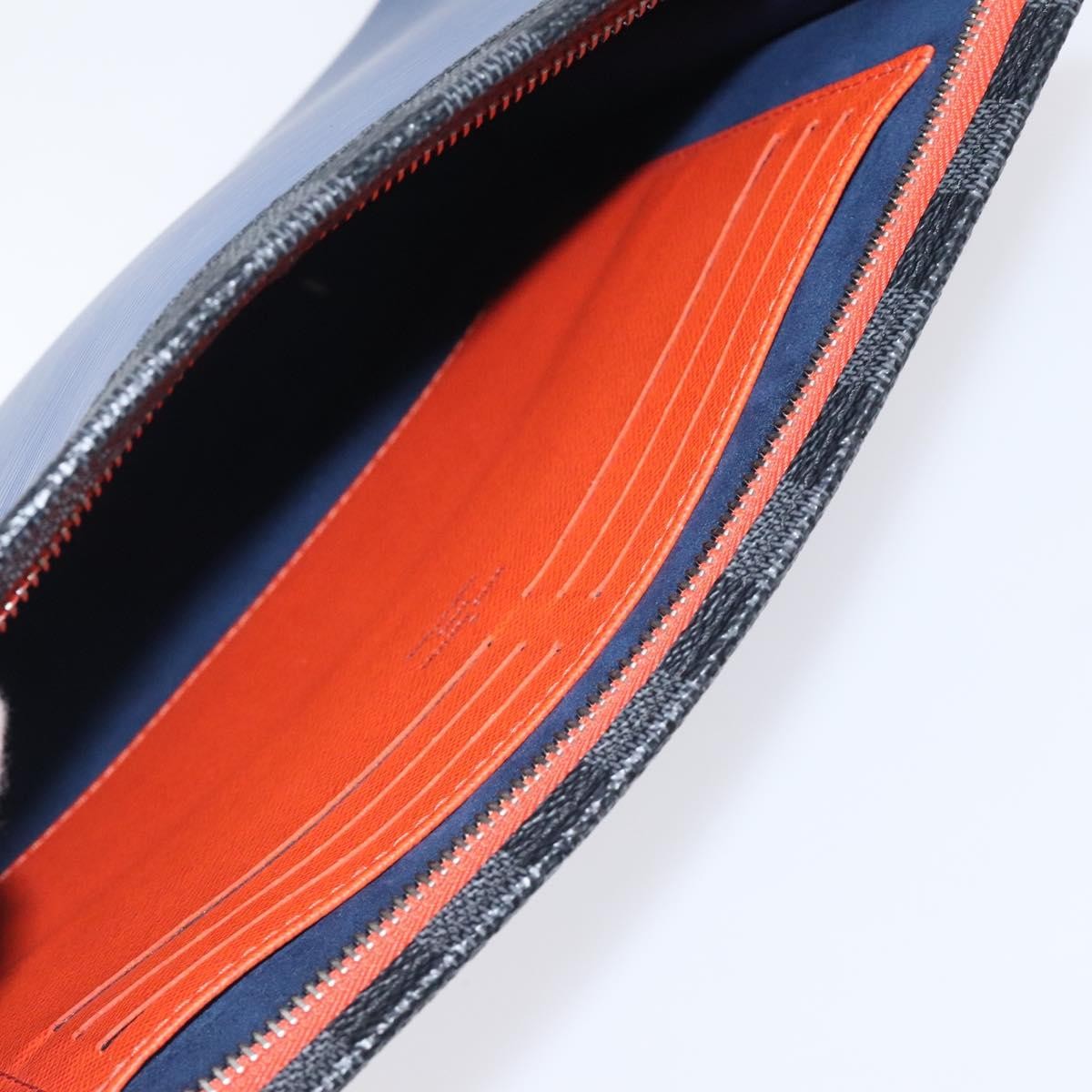 Louis Vuitton Pochette Voyage Epi Leather with Damier Graphite, BLUE, LEATHER, Clutche & pouche