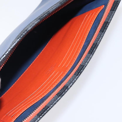 Louis Vuitton Pochette Voyage Epi Leather with Damier Graphite, BLUE, LEATHER, Clutche & pouche
