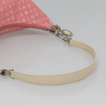 Bvlgari B.Zero1 Logomania Bag Canvas with Leather, PINK, CANVAS, Shoulder bag