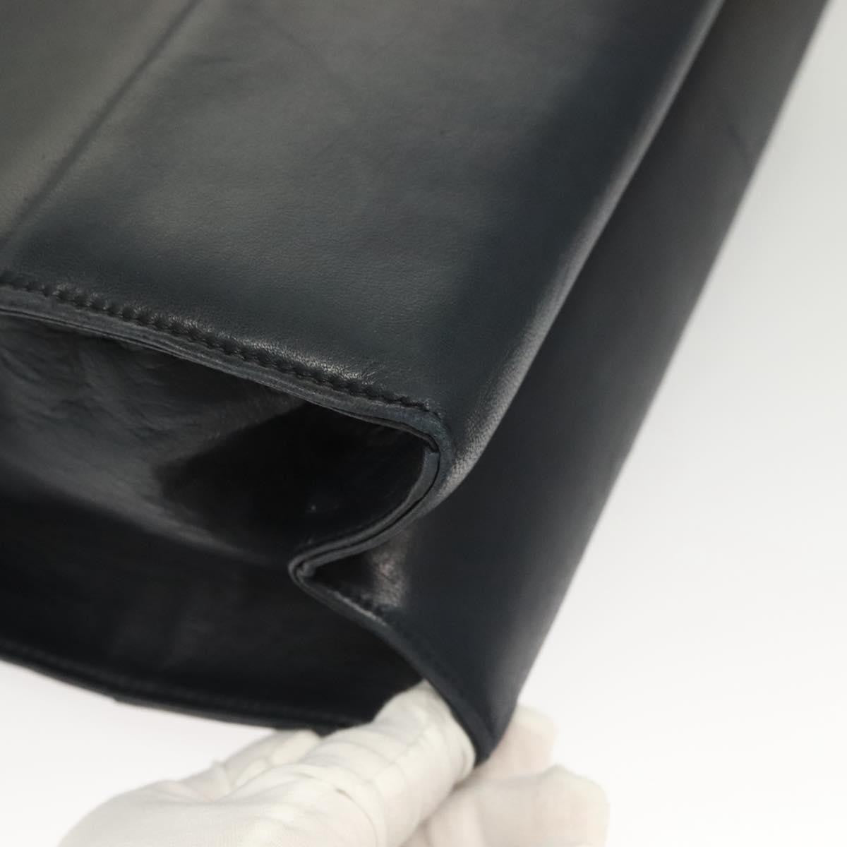 Salvatore Ferragamo Chain Shoulder Bag Leather, NAVY, LEATHER, Shoulder bag