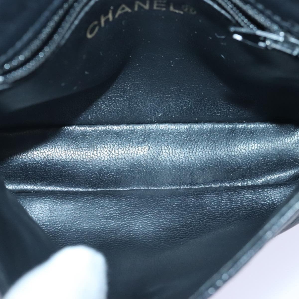 Chanel Vintage Flap Waist Bag Leather, BLACK, LEATHER, Clutche & pouche