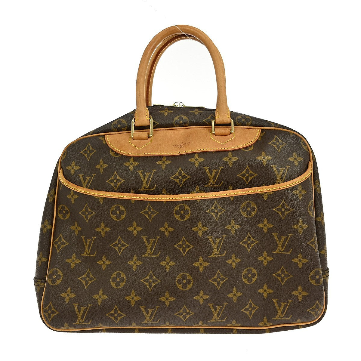 Louis Vuitton Deauville Handbag Monogram Canvas, BROWN, CANVAS, Handbag