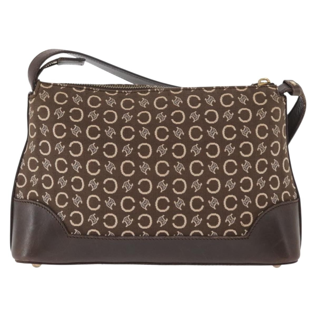 Celine C Macadam Shoulder bag Canvas, BROWN, CANVAS, Shoulder bag
