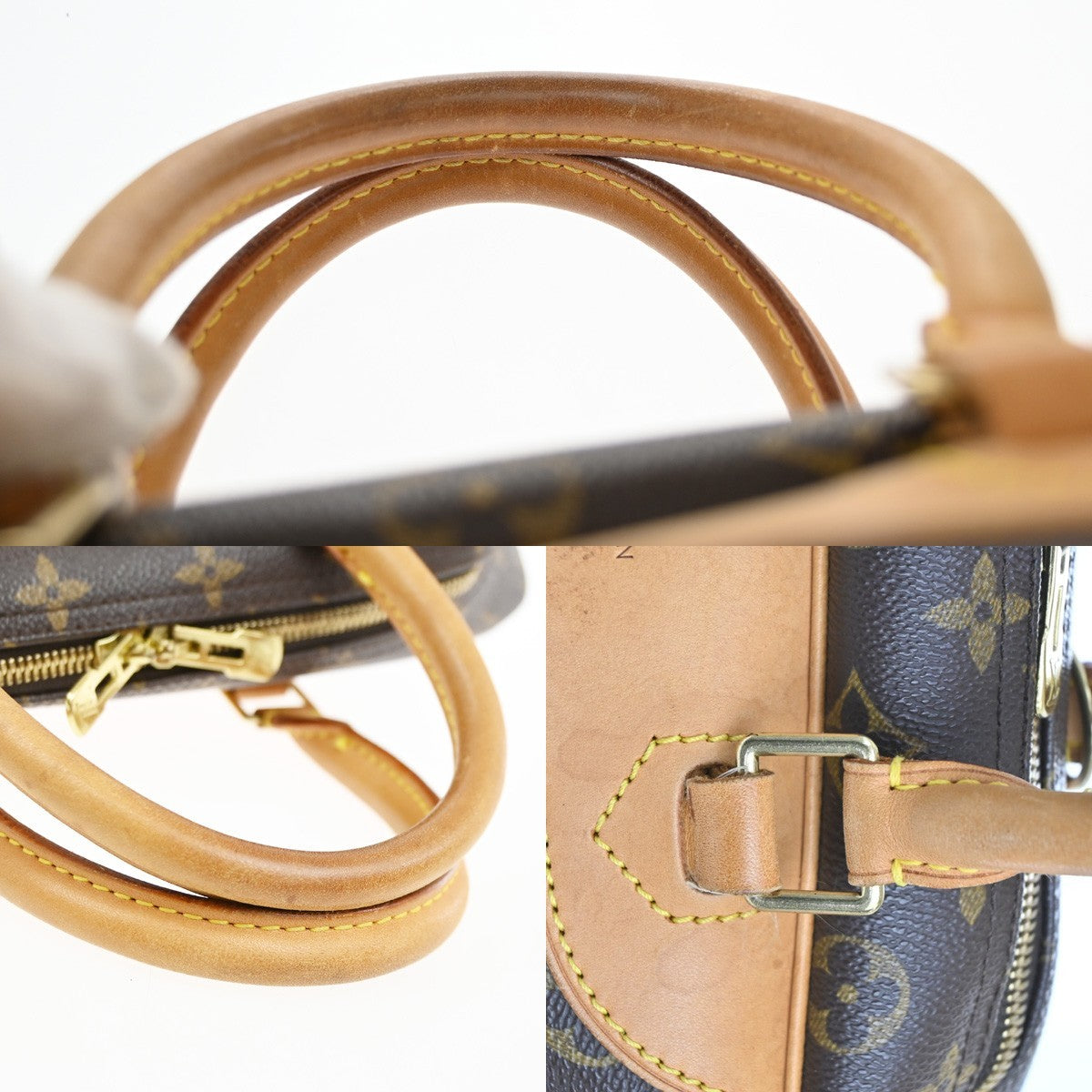 Louis Vuitton Deauville Handbag Monogram Canvas, BROWN, CANVAS, Handbag