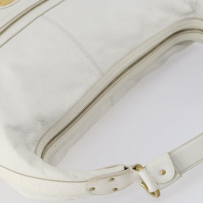 Bally Vintage Shoulder Bag Leather, White, Leather, Shoulder Bag