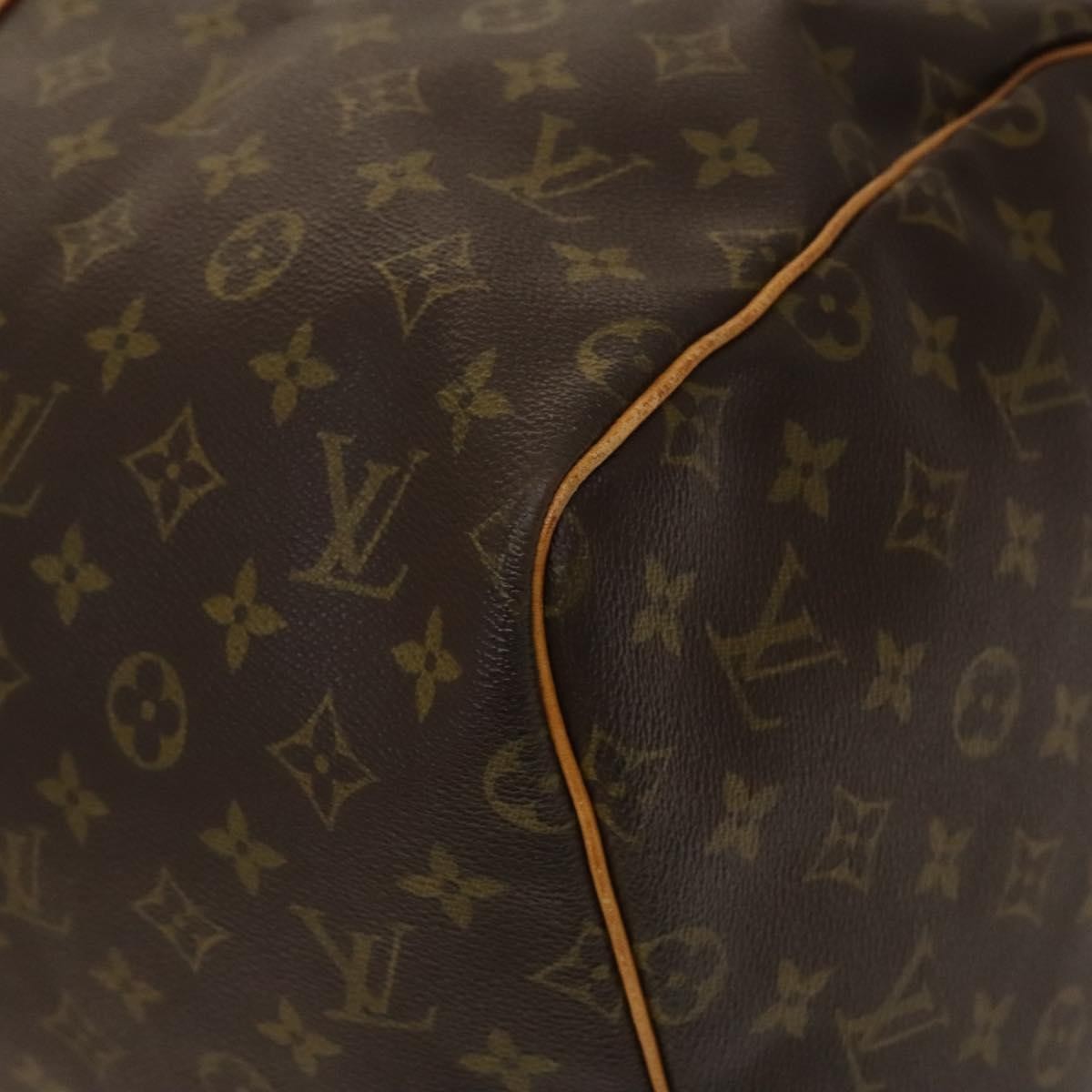 Louis Vuitton Keepall Bag Monogram Canvas, BROWN, CANVAS, Travel bag