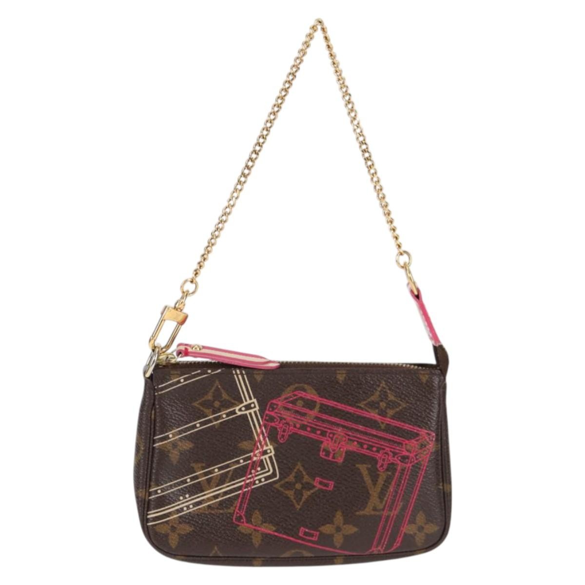 Louis Vuitton Pochette Accessoires Limited Edition Christmas Animation Monogram Canvas, BROWN, CANVAS, Clutche & pouche