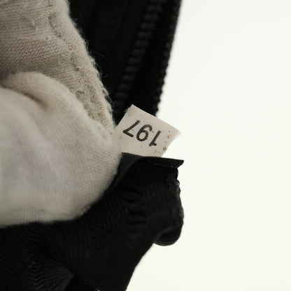 Prada Zip Messenger Bag Horizontal Quilt Tessuto, BLACK, NYLON, Shoulder bag