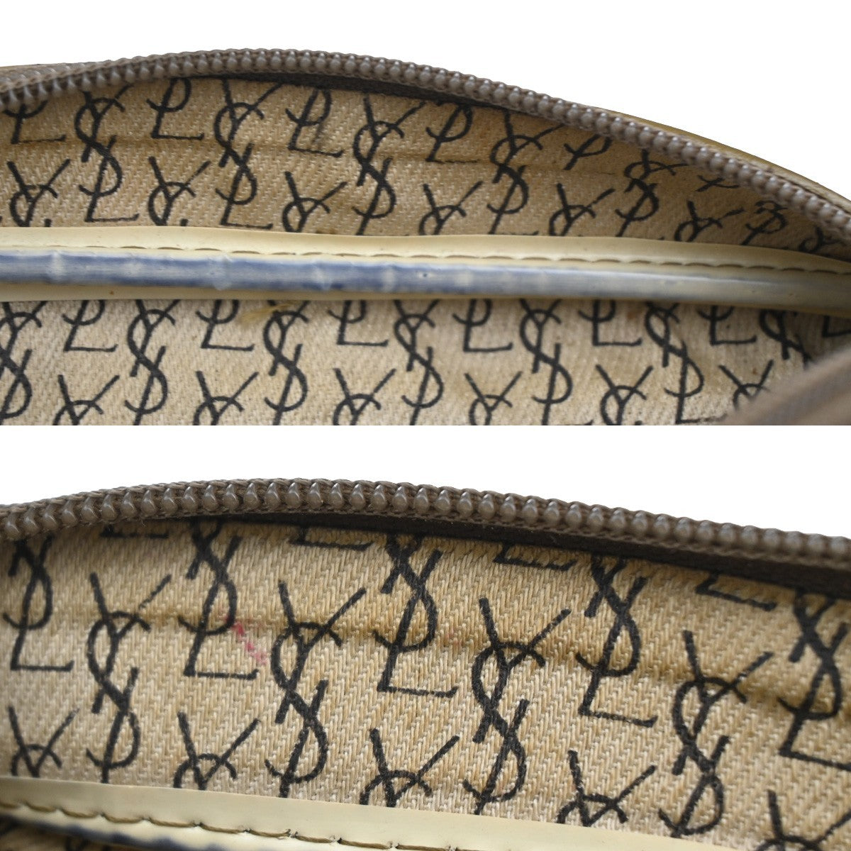 Saint Laurent Vintage Shoulder Bag PVC Leather, Beige, PVC, Shoulder Bag
