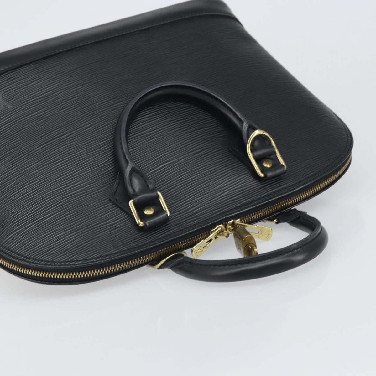 Louis Vuitton Alma Handbag Epi Leather, BLACK, LEATHER, Handbag