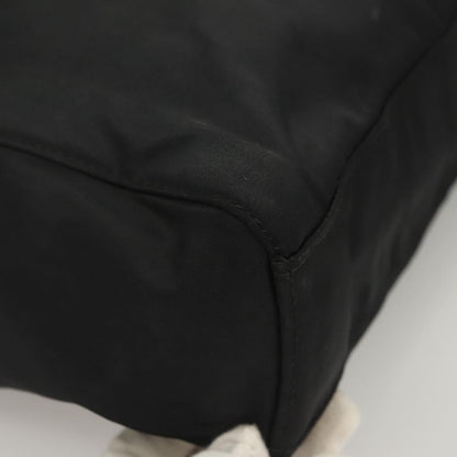 Prada Logo Flat Tote Bag. Nylon Tessuto, BLACK, NYLON, Handbag