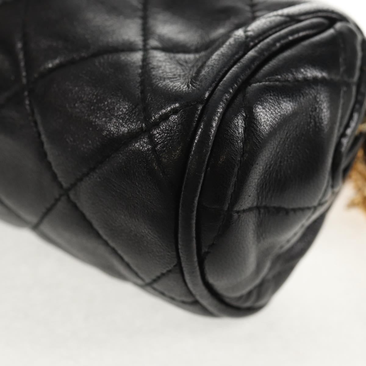 Chanel Vintage Clutch Leather, BLACK, LEATHER, Clutche & pouche