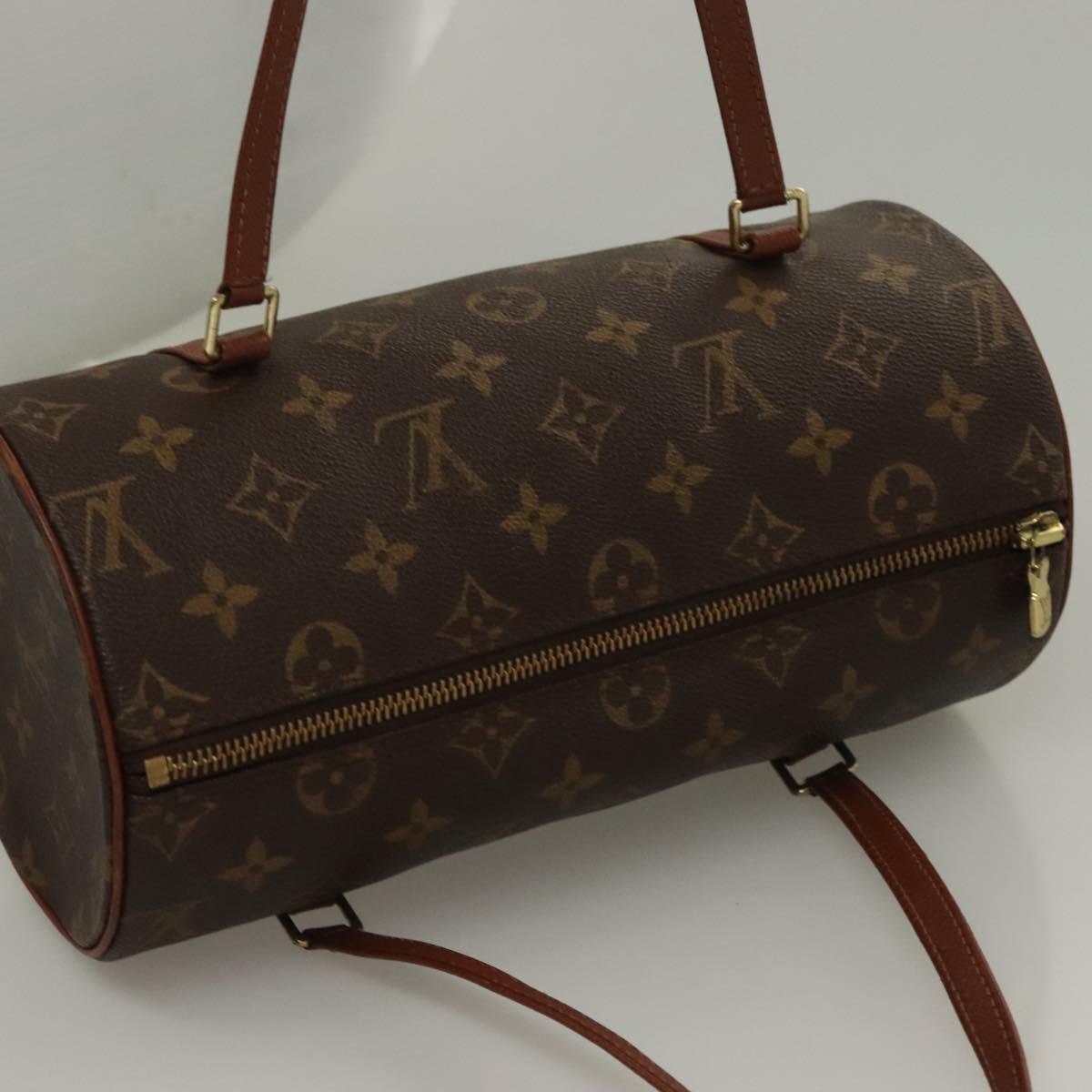 Louis Vuitton Papillon Handbag Monogram Canvas, BROWN, CANVAS, Handbag