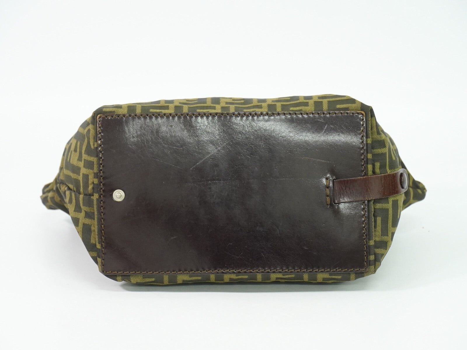 Fendi Vintage Zucca Handbag Zucca, BROWN, CANVAS, Handbag