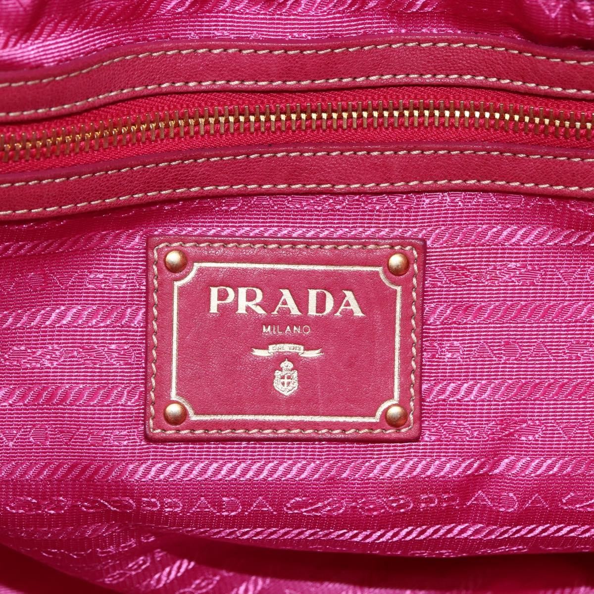 Prada Logo Drawstring Tote Tessuto, PINK, NYLON, Tote bag