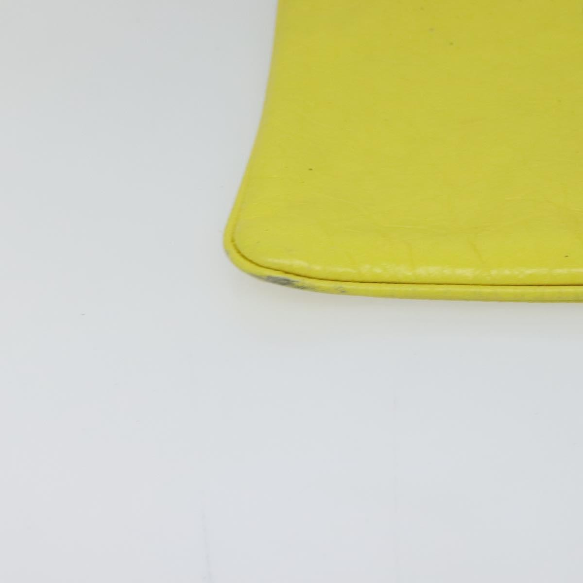 Balenciaga Supermarket Pouch Leather, YELLOW, LEATHER, Clutche & pouche