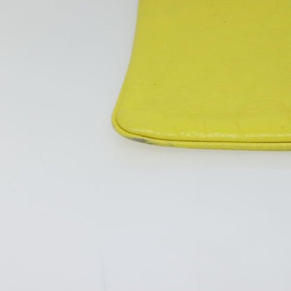 Balenciaga Supermarket Pouch Leather, YELLOW, LEATHER, Clutche & pouche