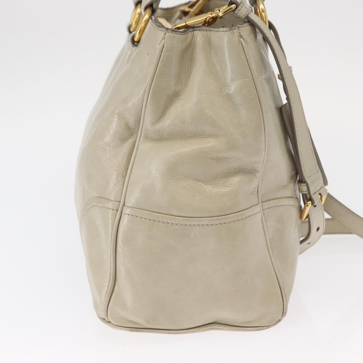 Prada Tote Vitello Daino Vitello Daino, BEIGE, LEATHER, Handbag