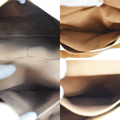 Louis Vuitton Saumur Handbag Monogram Canvas, BROWN, LEATHER, Shoulder bag