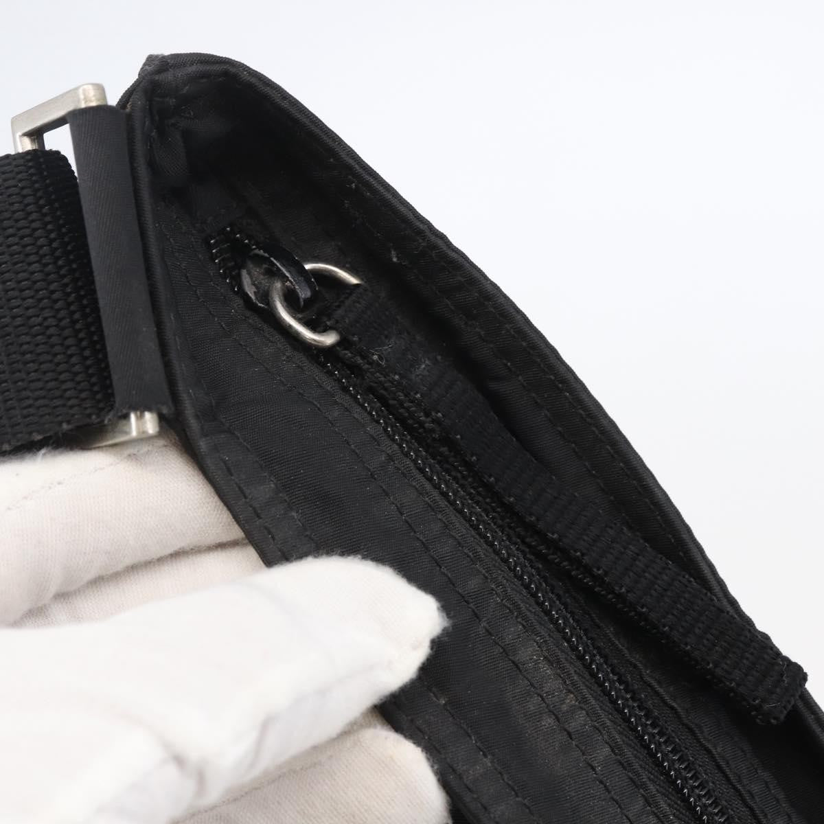 Prada Flat Messenger Bag Tessuto, BLACK, NYLON, Shoulder bag
