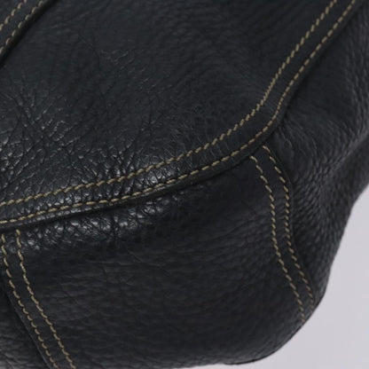 Prada Vintage Shoulder Bag Leather, NAVY, LEATHER, Shoulder bag